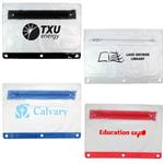 SA05001 Clear Vinyl Zippered Pack with Colored Trim and Custom Imprint